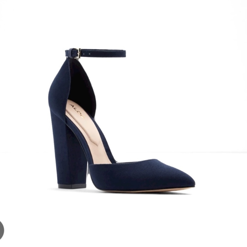 Aldo Nicholes Navy Blue Heels Size 8.5